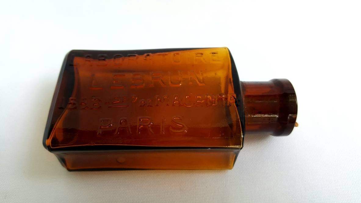 French Amber Chemist Bottle Laboratoire Lebrun Paris - Etsy UK