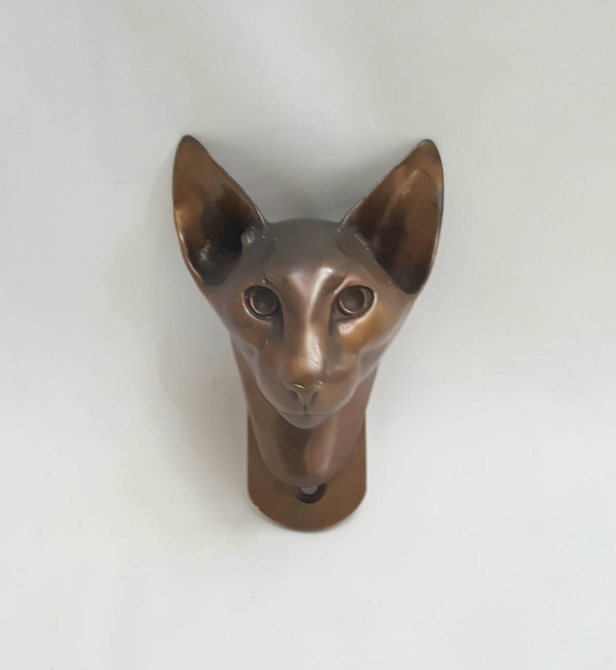 Siamese door knocker a very unusual vintage bronze door Etsy