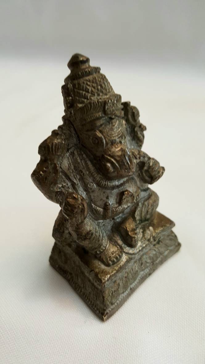 Indian Brass Ganesh an Antique Indian Cast Brass Deity | Etsy