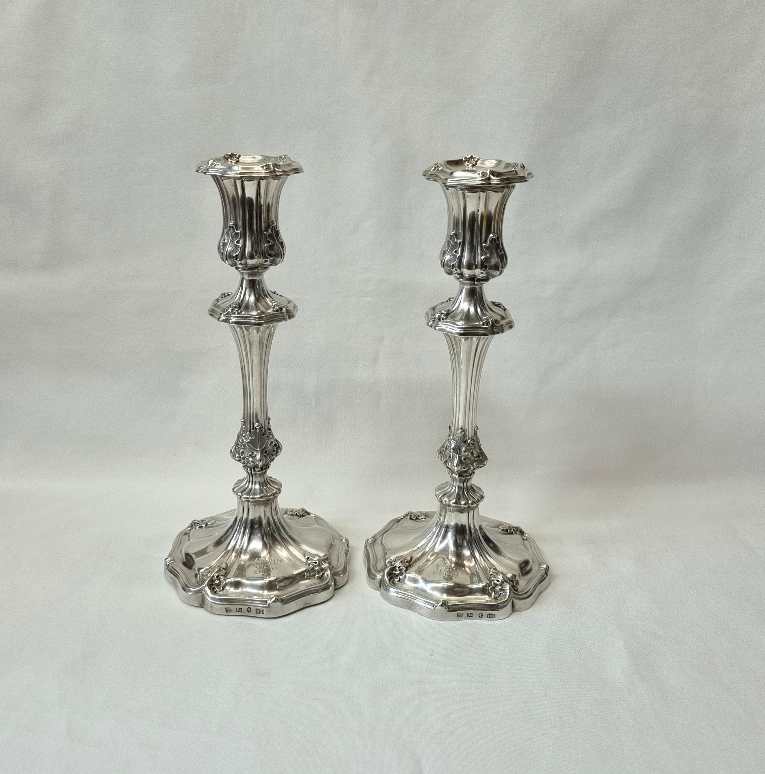 A Fine and Early Pair of Victorian Hallmarked Sterling Silver