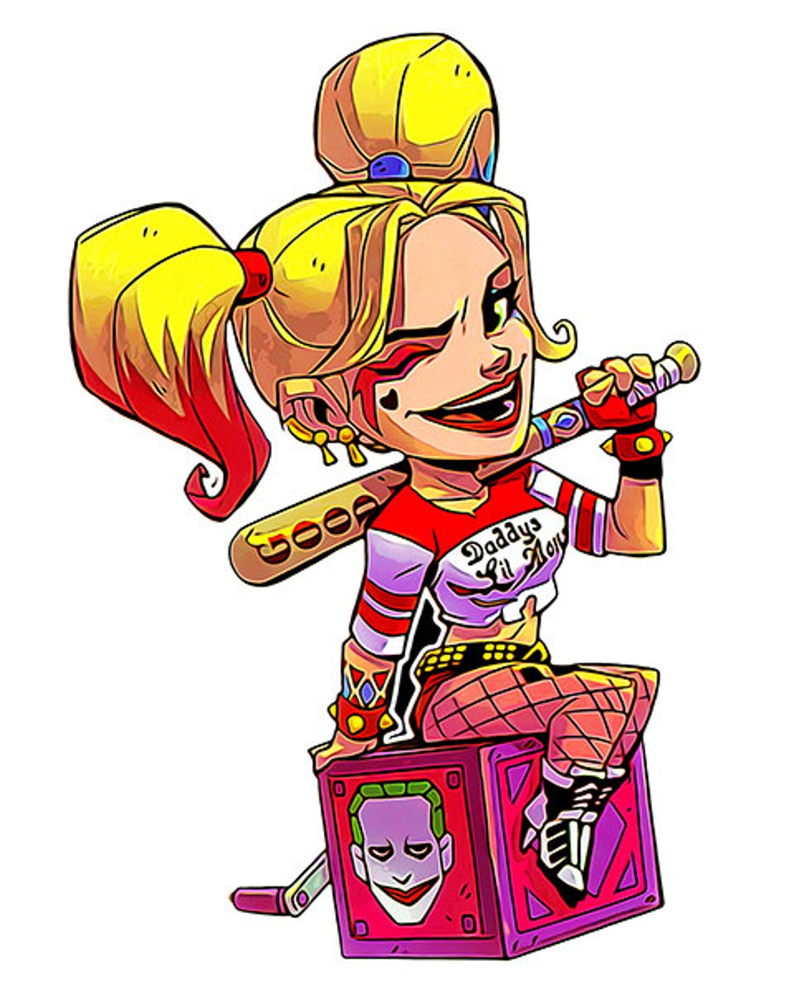 Sticker for Macbook or PC HARLEY QUINN H.15 cm Etsy