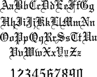 Font Old English , Clipart , File per cricut , Old English Font svg , Digital Download