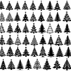 Bundle Svg de sapin de Noël, Svg Noël, Clipart de sapin de Noël, Svg de sapin de Noël, Noël coupé des fichiers pour le circuit