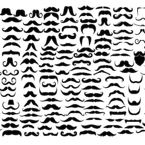 MUSTACHE SVG , Mustache Bundle Svg , Mustache Clipart , Beard Svg , Mustache Cut File for Cricut