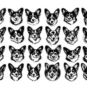 CORGI SVG, Corgi hond bundel, Corgi clipart, Corgi Cricut, Corgi hoofd SVG, hond SVG, Corgi vector