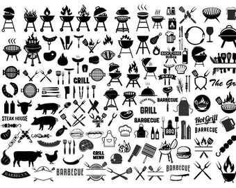 Barbeque SVG Bundle, BBQ Svg Bundle, BBQ Svg, Grilling Svg, Kitchen Svg, Bbq Cut Files , Bbq Clipart, Grilling Clipart, Food Svg