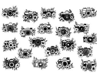 Camera Bundle Svg, Photographer Bundle Svg, Camera Silhouette Svg ...