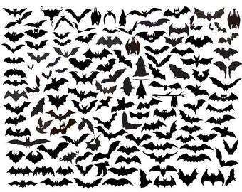 Halloween Bats SVG, Bats Bundle Svg, Bats Clipart, Bats Cut Files For Cricut, Bats Silhouette, Halloween Svg