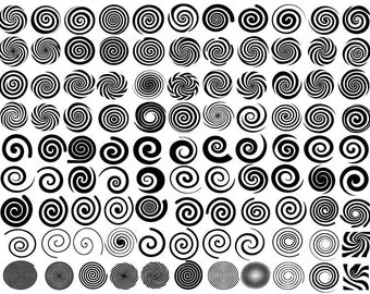 Spirale SVG-Bundle, Hypnotische Spirale SVG, Spirale Clipart, Spirale Cut Files für Cricut, Spirale Vektor
