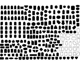 Etiquetas SVG, Paquete de etiquetas SVG, Etiquetas Cricut, Etiquetas Clipart, Etiquetas SVG, Etiquetas de regalo SVG, Marcos SVG