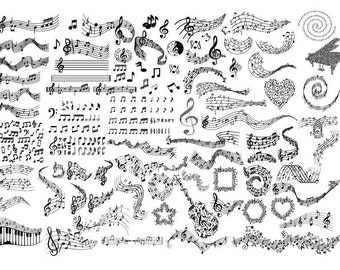 MUSIC NOTES SVG, Music Notes Bundle Svg, Music Notes Clipart , Music Notes Cut Files For Cricut , Music Notes Vector