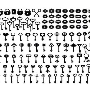 SLEUTELS BUNDEL SVG, sleutels Svg, sleutels Cricut, sleutels clipart, sleutels silhouet, vintage sleutel SVG, Key Lock SVG, sleutel vector