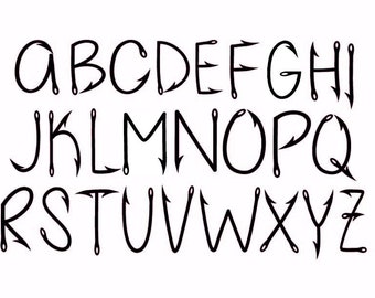 Font "Amo da pesca", Clipart, File per Cricut, Pesca in formato SVG, Lettere del font "Pesca" in formato SVG, Arte digitale, Download istantaneo