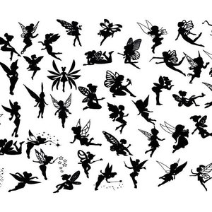 FAIRY BUNDLE SVG , Fairy Silhouette Svg , Fairy Clipart , Fairy Cricut , Fairy Vector , Fairies Svg