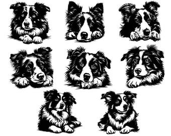 Australian Shepherd Svg Bundle,  Australian Shepherd Clipart,  Australian Shepherd Cut Files For Cricut, Dog Vector