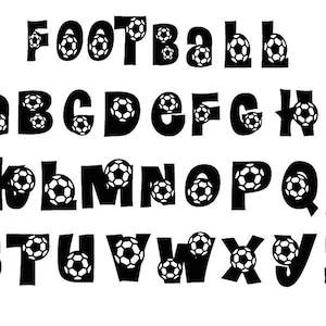 FUßBALL SVG , Fußball Schrift svg , Fußball Schrift svg , Fußball Alphabet , Fußball Clipart , Fußball geschnittene Dateien