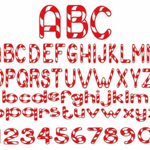 Candy Cane Font Svg , Candy Cane Alphabet , Christmas Font svg, Candy Cane Clipart , Candy Cane Cricut , Candy Svg