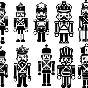 NUTCRACKER SVG, Nutcracker Bundle Svg, Christmas Nutcrackers Silhouette