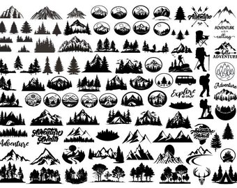 Forest Bundle SVG, Forest svg, Forest Png Bundle, Forest Clipart, Forest Cut Files For Cricut, Adventure Svg, Outdoor Svg, Mountain Svg