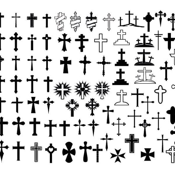 CROSS BUNDLE SVG-Dateien, Cross Cut Dateien, Cross Clipart, Cross Silhouette, Cross Cricut, Christian svg