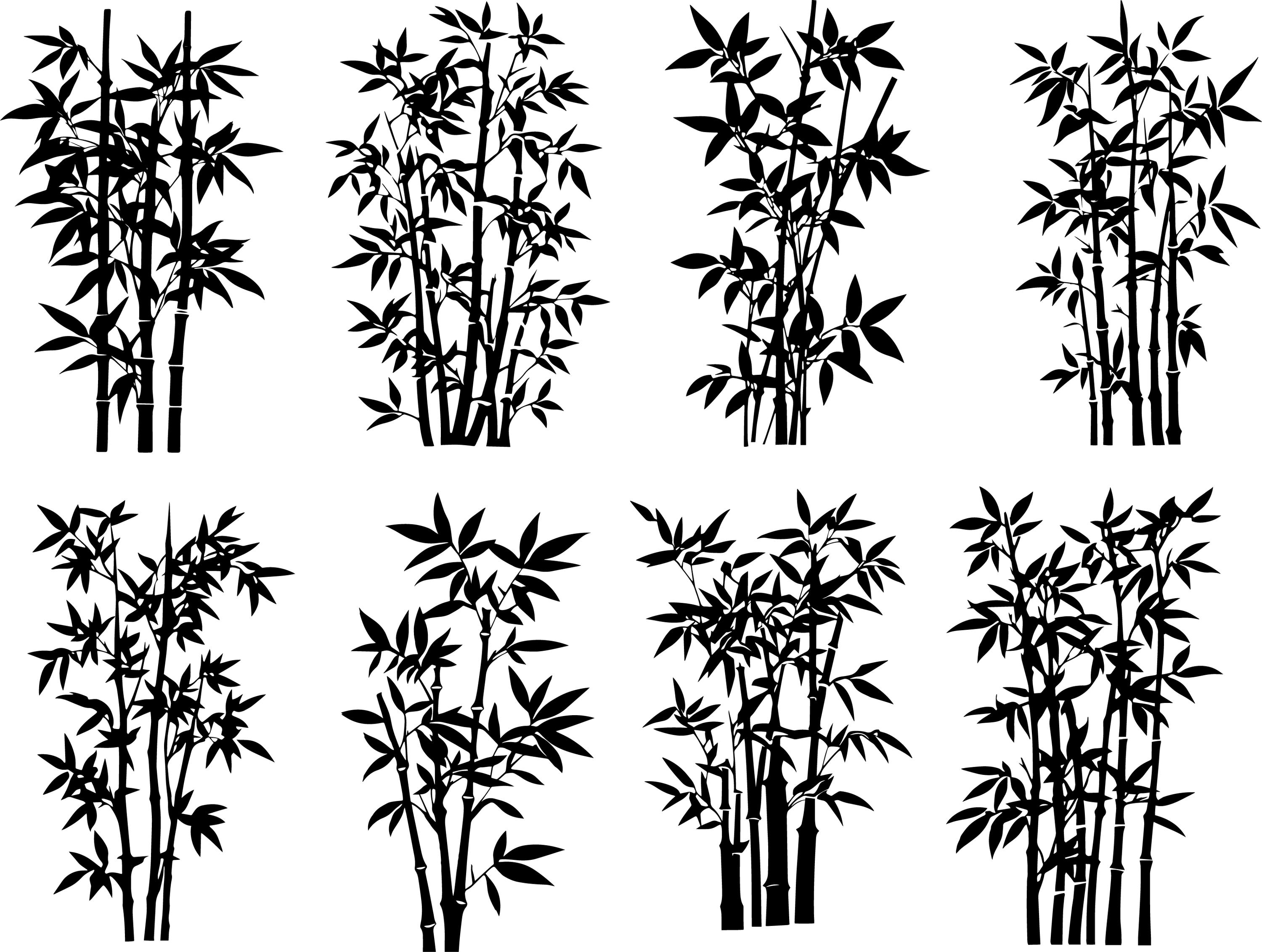 Bamboo Svg Bundle, Bamboo Tree Svg, Bamboo Clipart, Bamboo Cut Files ...