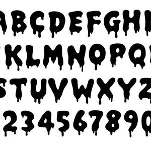 DRIPPING ALPHABET SVG, Dripping Letters Svg,halloween Font Svg,dripping ...