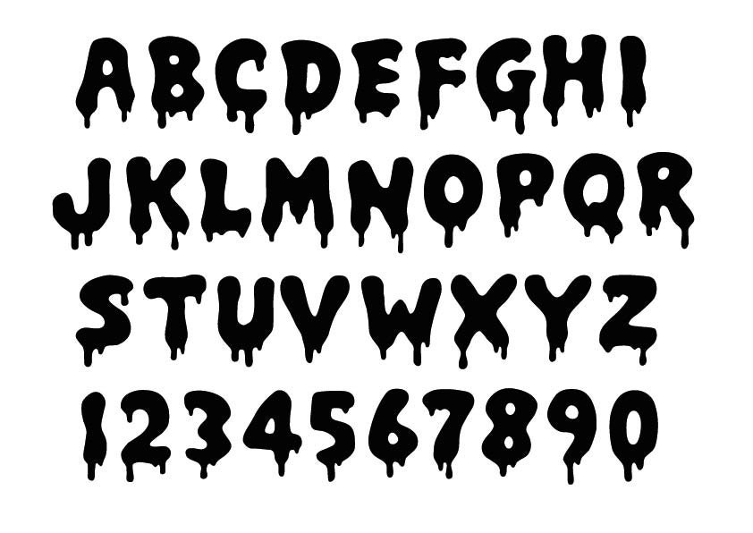 DRIPPING ALPHABET SVG Dripping Letters Svghalloween Font Etsy