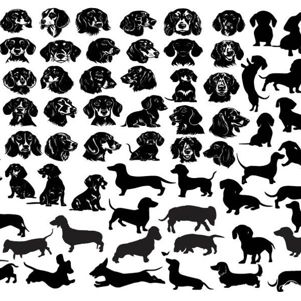 Dachshund SVG Bundle, Dachshund Png Bundle, Dachshund Clipart, Dachshund Cut Files For Cricut , Dachshund Silhouette