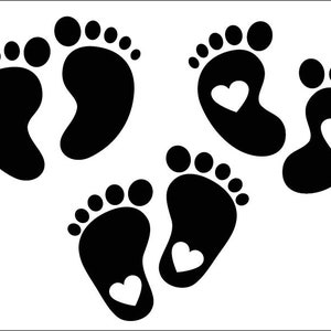 Baby Footprint, Baby Feet SVG Instant Download SVG, Clipart , Files for Cricut