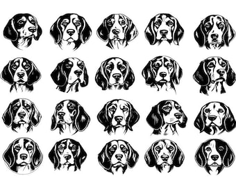 BEAGLE DOG SVG, Beagle Bundle Svg, Beagle Cricut, Beagle Cut Files , Dog Svg, Beagle Silhouette