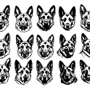 GERMAN SHEPHERD SVG, German Shepherd Clipart, German Shepherd Cricut, Dog Cut File, Dog Bundle Svg, Police Dog Svg