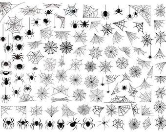 SPIDER WEB SVG, Spider Web Bundle Svg, Spider Web Clipart, Spider Web Cut Files For Cricut, Spider Web Vector