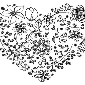 CORAZÓN FLORAL SVG , Corazón Svg , Corazón Floral Cricut , Imágenes Prediseñadas de Corazón de Flores , Corazón Floral de Neón , San Valentín Svg , Naturaleza Svg