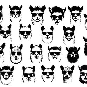 Alpaca Svg, Llama SVG Bundle, Funny Llama Svg, Funny Alpaca Svg, Llama Clipart, Alpaca Clipart, Llama Cut Files For Cricut