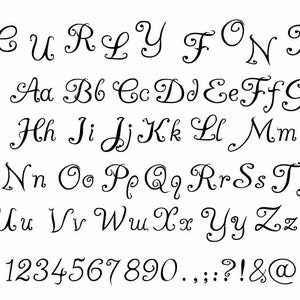 Curly Font Svg , Curlz Alphabet , Fichiers pour Cricut , Art numérique