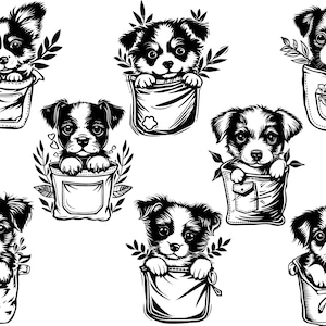 Cute Puppy Svg, Puppy Svg, Puppy Clipart, Dog Svg, Puppy Cut Files For Cricut, Puppy Vector