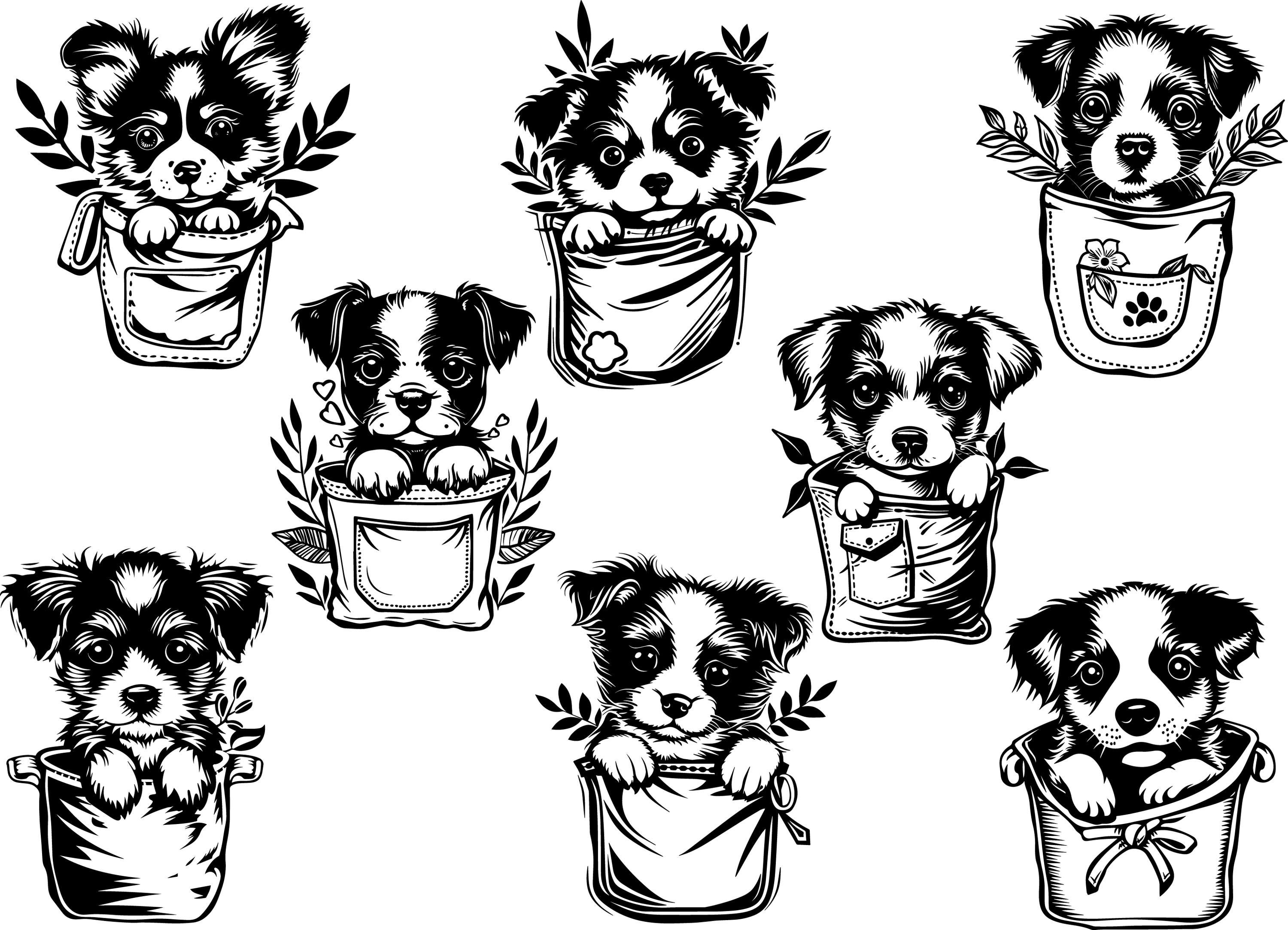 Cute Puppy Svg, Puppy Svg, Puppy Clipart, Dog Svg, Puppy Cut Files For Cricut, Puppy Vector