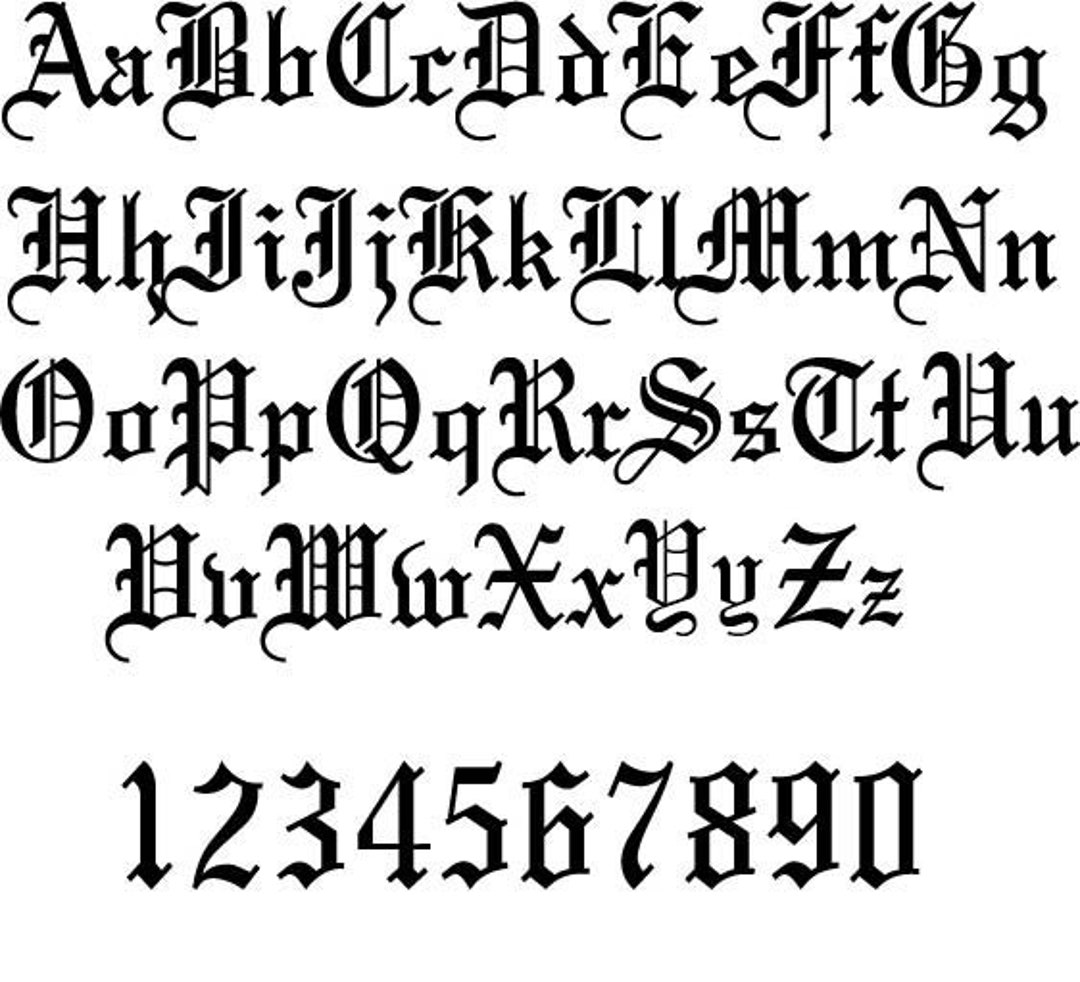 Gothic and Old English Alphabets: 100 Complete Fonts (Lettering