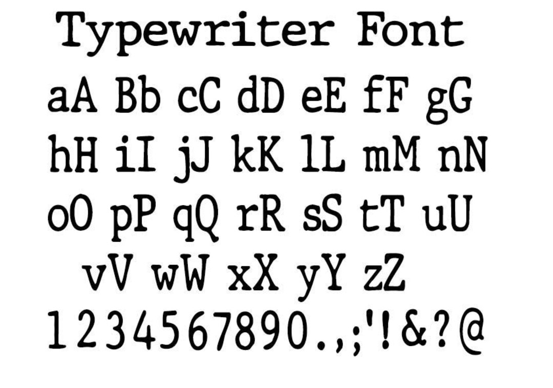 TYPEWRITER FONT SVG , Typewriter Alphabet Svg, Typewriter Clipart
