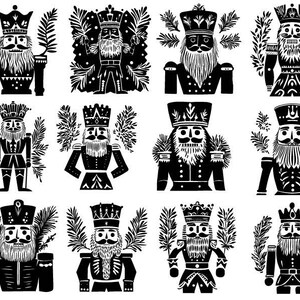 Pacote SVG de quebra-nozes, clipart de quebra-nozes, arquivos de corte de quebra-nozes para Cricut, SVG de Natal, vetor de quebra-nozes