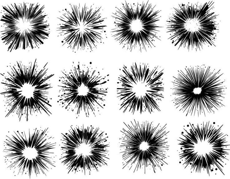 Explosions Bundle Svg, Explosion Svg, Explosions Clipart, Explosions ...