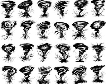 Tornado Svg Bundle, Tornado Clipart, Tornado Cut Files For Cricut, Tornado Vector, Hurricane Svg
