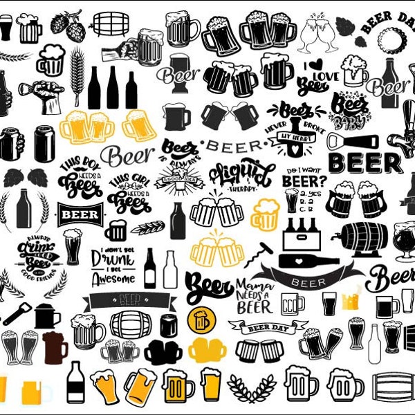 BEER SVG, Beer Bundle Svg, Beer Clipart, Beer Cut Files For Cricut,  Beer Quotes Svg, Beer Mugs Svg