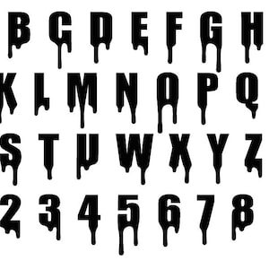 DRIPPING ALPHABET SVG, Dripping Letters Svg,halloween Font Svg,dripping ...