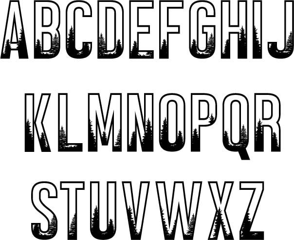 Forest Font SVG, Summer Alphabet , Forest Letters , Files for Cricut ...