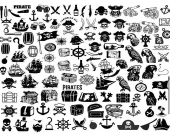 PIRATE SVG, Pirate Bundle Svg, Pirate Bundle Png, Pirate Clipart, Pirate Cut Files For Cricut , Pirate Vector, Pirate Silhouette
