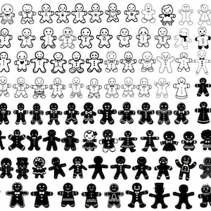 Christmas Gingerbread Svg, Christmas Svg, Gingerbread Man Bundle Svg, Gingerbread Man Clipart, Gingerbread Cut Files For Cricut
