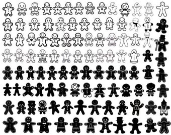 Christmas Gingerbread Svg, Christmas Svg, Gingerbread Man Bundle Svg, Gingerbread Man Clipart, Gingerbread Cut Files For Cricut
