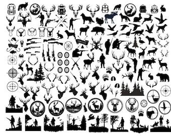 CHASSE SVG Bundle, Hunter Svg, Svg de chasse au cerf, Clipart de chasse, chasse couper des fichiers pour Cricut, bois Svg