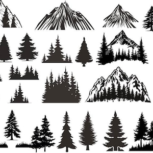 Forêt Bundle SVG, svg forêt, forêt Png Bundle, Clipart forêt, forêt couper des fichiers pour Cricut, aventure Svg, Svg extérieur, montagne Svg image 2